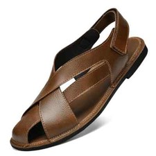 Summer Men Hollow Breathable Sandals Slip On Flats Casual Beach Shoes Size 38-47