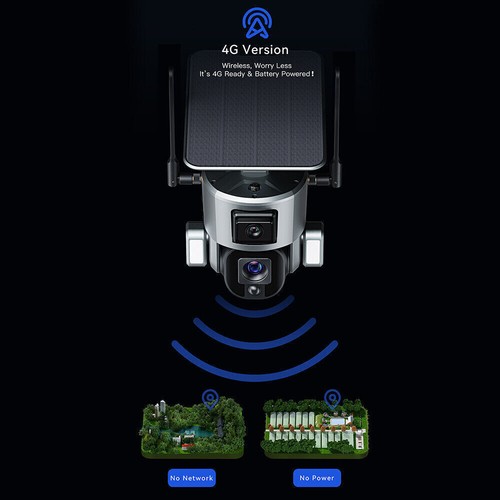 iBirdView Solar Power 4K 8MP IR Camera 4/10X Zoom 4G Wifi IP Video Recorder New - Picture 7 of 19