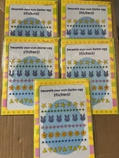 Papyrus Lot Of 5 Cute Easter Cards New Spring Eggs Kids Juvenile Stickers