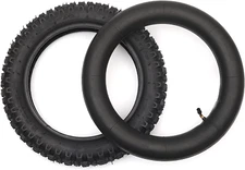 (1 Set) 3.00-12 Dirt Bike Tire and Inner Tube Set - Universal Replacement 80/200