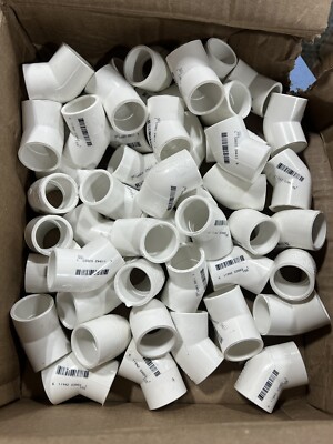 Lot of 50 Charlotte Pipe 3/4'' 45 Degree Elbow Sch 40 PVC S X S 2309 417-007 New