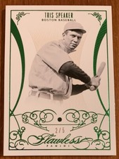 Tris SPEAKER🔥2014 National Treasures Flawless Emerald GEM #93 2/5 Red Sox HOF📈