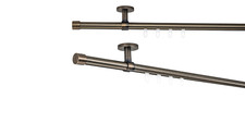 Bastone per tende su misura passante interno tappo distanza soffitto 4 cm colore: brunito