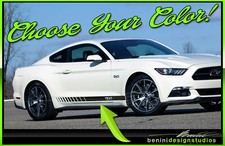 Side Strobe Racing Stripes Rocker Decals Fits 2015 2018 And Up Ford Mustang