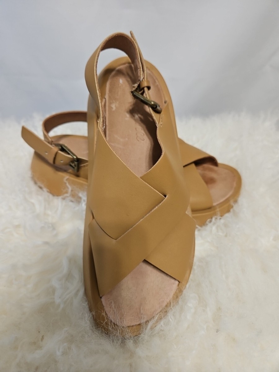 Madewell Maeva Platform Sandals Size Brown