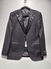 Luciano Bardelli Black Venezia Peak Tuxedo Jacket Size 38R RK25