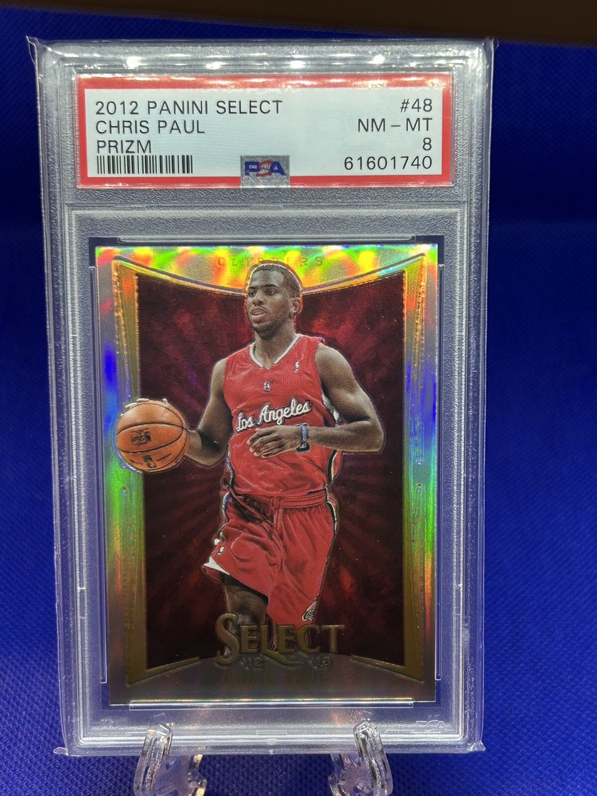 2012-13 Panini Select Silver Prizm Chris Paul #48 PSA 8 NM/MINT - LA Clippers