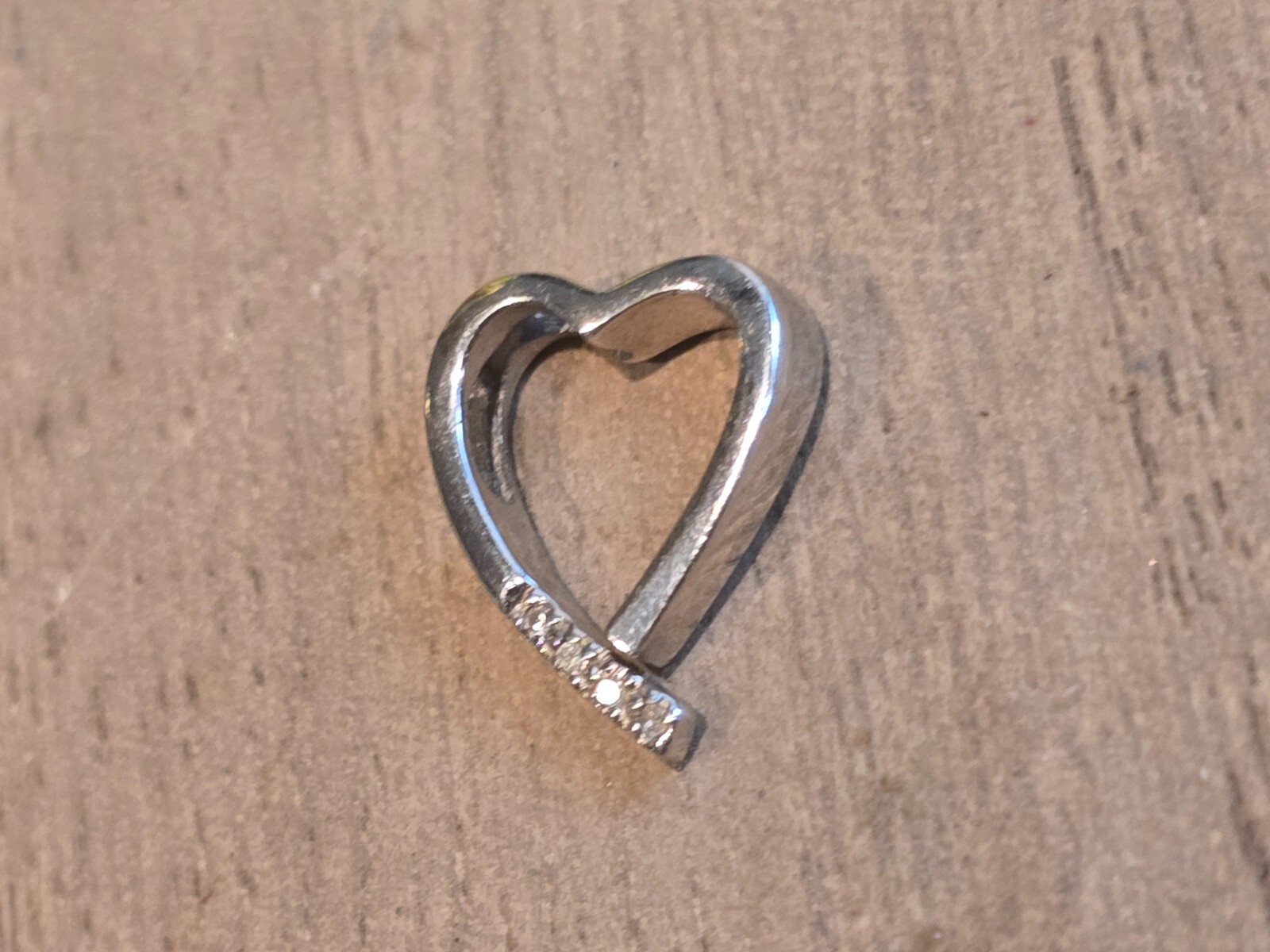 Diamonds Small Solid Sterling Silver Diamond Hear… - image 4