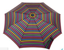 Totes Basic Auto-Open Umbrella  42 Coverage  Stripe Hue NEW