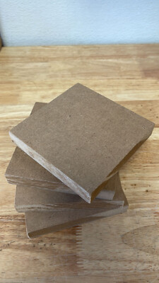 6PC Customized 3/4' Thick MDF Board for Painting, Engraving DIY Crafts 4.5''x4.5''