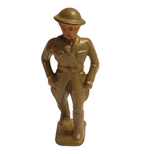 Grey Iron Toy Soldier G28 G028 US Doughboy Officer Antique Vintage Dimestore