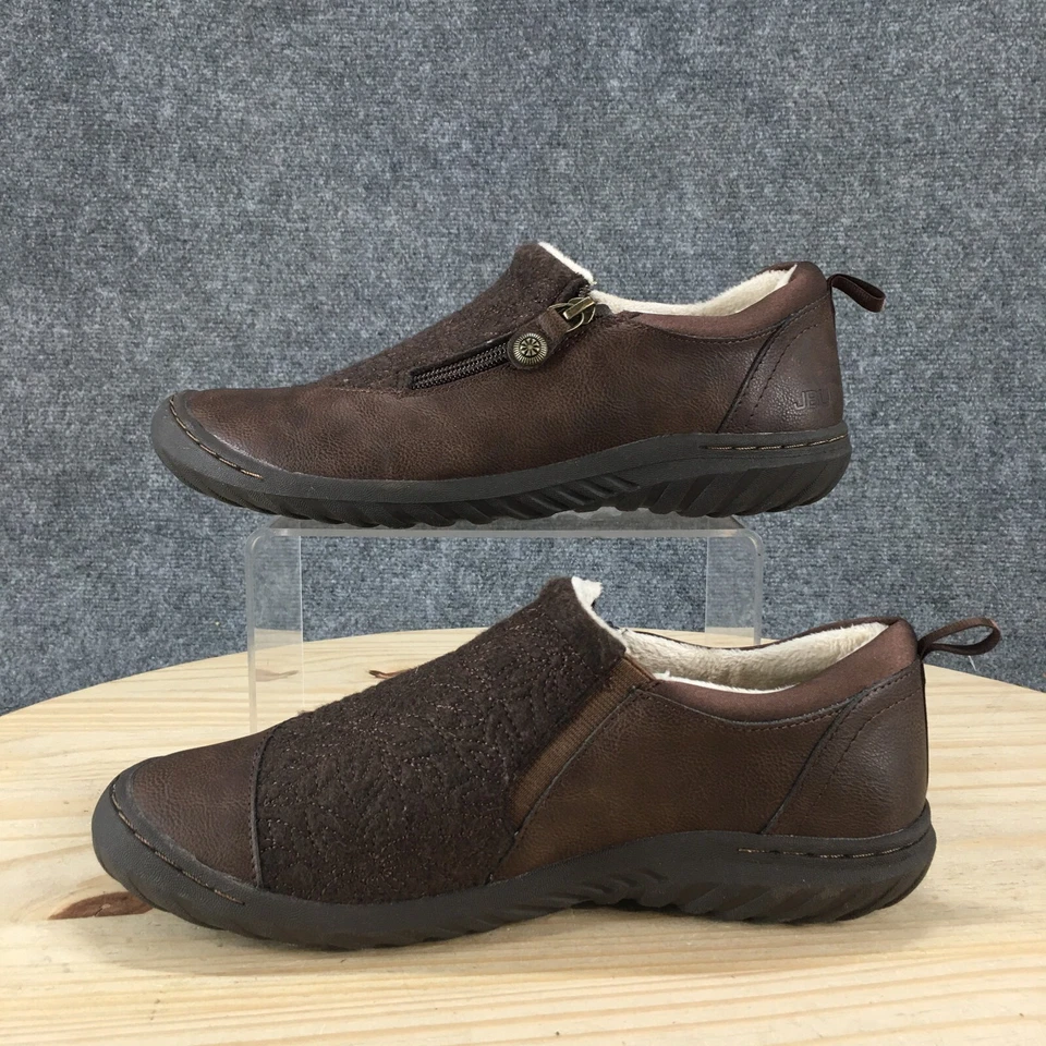 Jbu Shoes Womens 8.5 M Elodie Brown Slip On Side Zip Low Top Round Toe Casual - Image 2 of 4