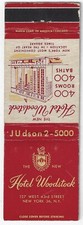 Vintage Matchbook Cover Hotel Woodstock New York 36 NY Date 1956-67 . Vintage Matchbook Cover Hotel Woodstock New York 36 NY Date 1956-67 .