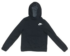 Nike Boys Pullover Hoodie Black Mock Neck Size Small Fleece/ Jersey Lined