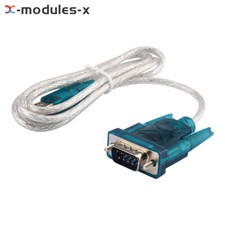 USB to RS232 Serial Port 9 Pin DB9 Cable Serial COM Port Adapter Convertor Blue