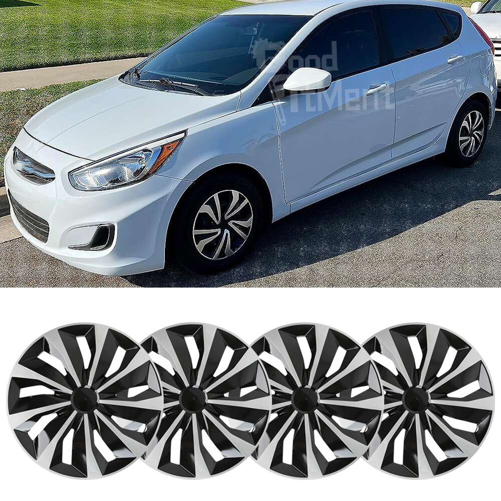 Set Of 4 Snap-On Full Hub Caps Wheel Covers For 16-Inch Tires & Steel Rims