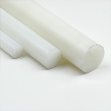 Polyamid PA6 rund &Oslash; 100mm natur L&auml;nge w&auml;hlbar PA Rundmaterial weiss Kunststoff
