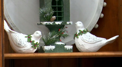 Set of 2 Winter Bird Figurines by Valerie - Dove