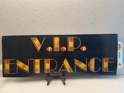 Beistle ''VIP Entrance'' Black/Gold Sign 22''x8'' Paper Party/Birthday Wall Decor
