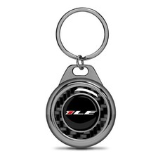 Chevrolet Camaro 1LE Carbon Fiber Gunmetal Roundel Metal Key Chain