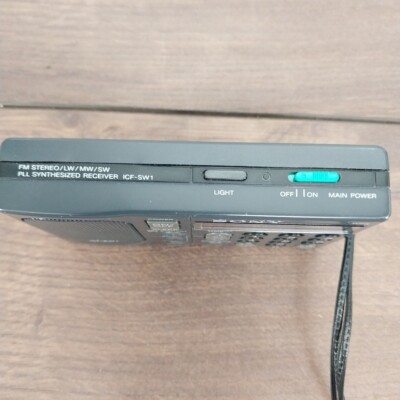 Vintage Sony ICF-SW1 Shortwave AM/FM Radio & Accessories In Case