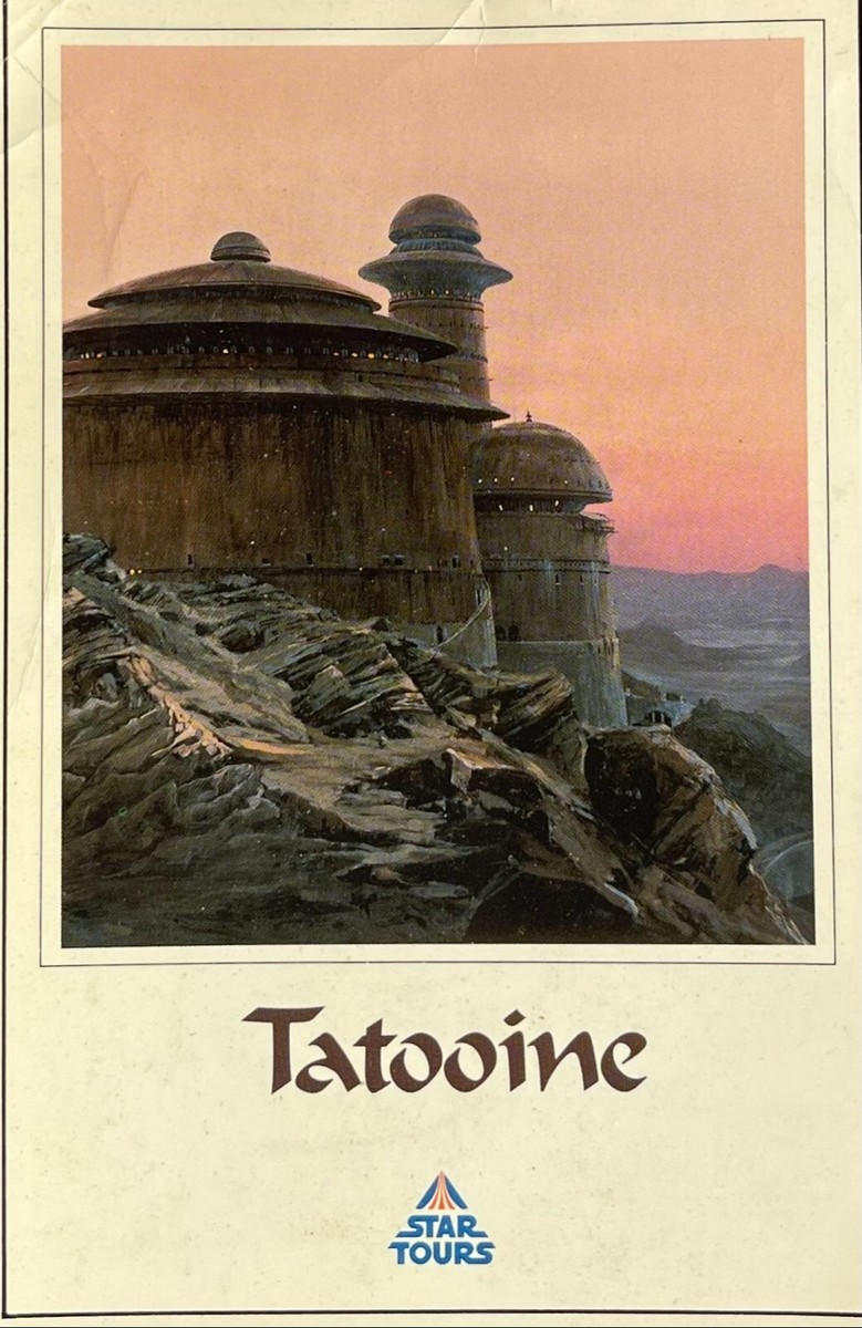 DISNEYLAND 1986 STAR TOURS Tourism TATOOINE Poster POSTCARD