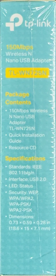 TP-Link TL-WN725N (US) Ver 3.8 150Mbps Wireless N USB Adapter - Brand New - Image 4 of 4