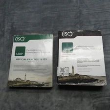 2 Books ISC CISSP Certification Exam Study Guide Official Practice Tests
