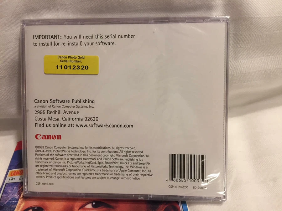 NEW SEALED Canon Photo Gold CD Photo Editing Software Windows 95 98 & NT - Image 3 of 3