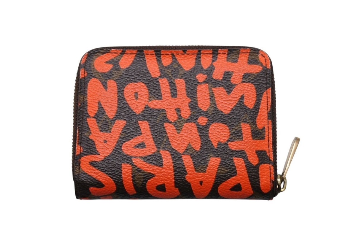 Louis Vuitton Zippy Coin Purse Coin Case Monogram Graffiti Orange