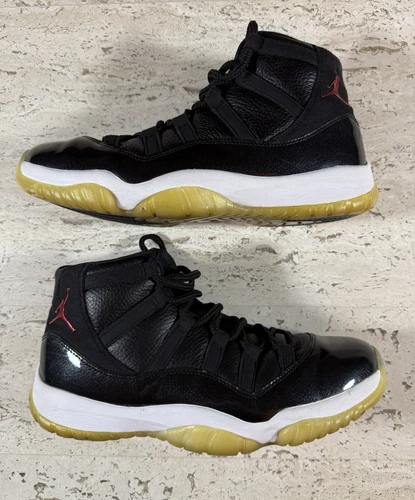 AIR JORDAN 11 RETRO 72-10 2015 378037-002 BLACK/GYM RED-WHITE-ANTHRACITE SZ 10