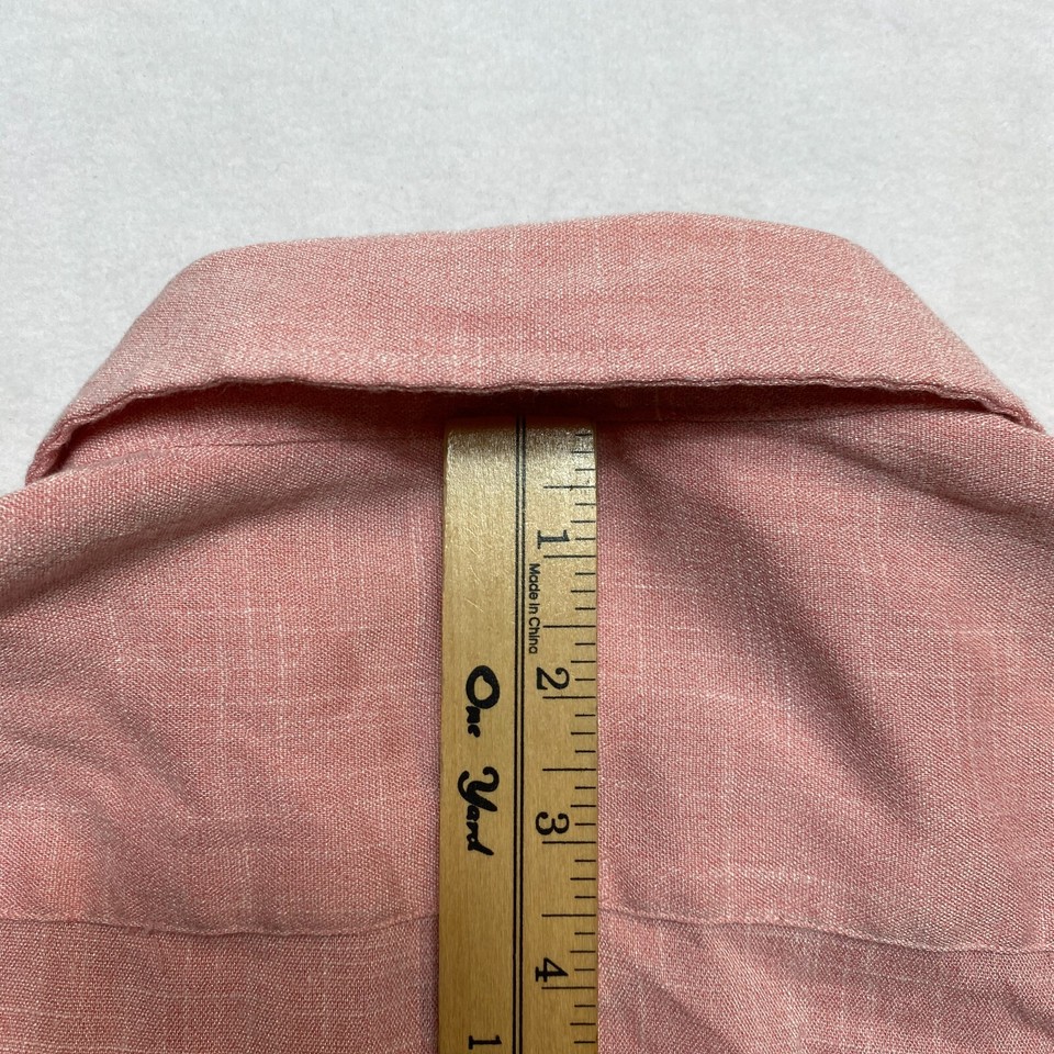 Tom Baine Shirt Mens XL Pink Long Sleeve Slim Button Up | eBay