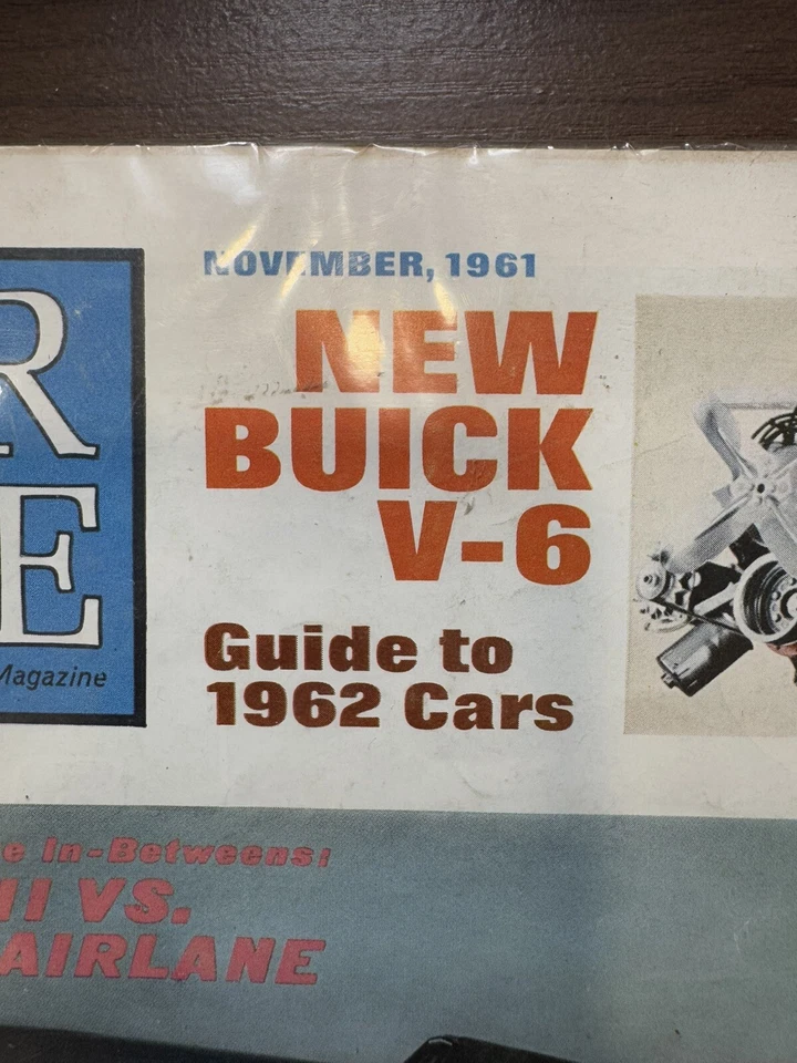 November 1961 Car Life Magazine Chevy II vs Ford Fairlane, New Buick V-6 Sealed - Image 4 of 4