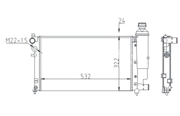 Hart KüHler WasserküHler FüR Peugeot 106 II 1A 1C 1.1I 1.4I 1A 1C 1.6 1.4-image