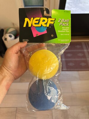 Vintage 1991 Kenner NERF 2 Ball Foam Pack New In Wrapper Sealed