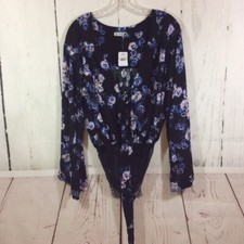 Intimately Free People Forties Feels Bodysuit Womens S Black Floral One Piece