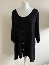 Happy Mama Black Maternity Button Down Shirt Top Size XL 