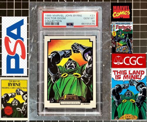 1989 Marvel Comic Images John Byrne - PSA 10 GEMME NUOVO DI ZECCA - #23 Doctor Doom POP 1! - Foto 1 di 5