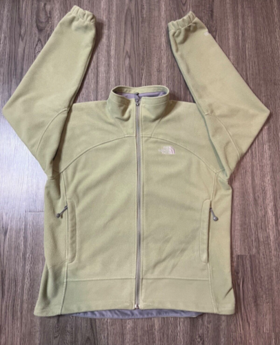 North Face Jacket Adult Large Green Wind Wall Fleece Outdoor Hiking Womens - Picture 1 of 18
