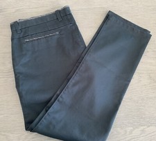 NEW BARABAS Sz 36 Pants Men's Italian Dress Black w Contrast Trim On Pockets WOW