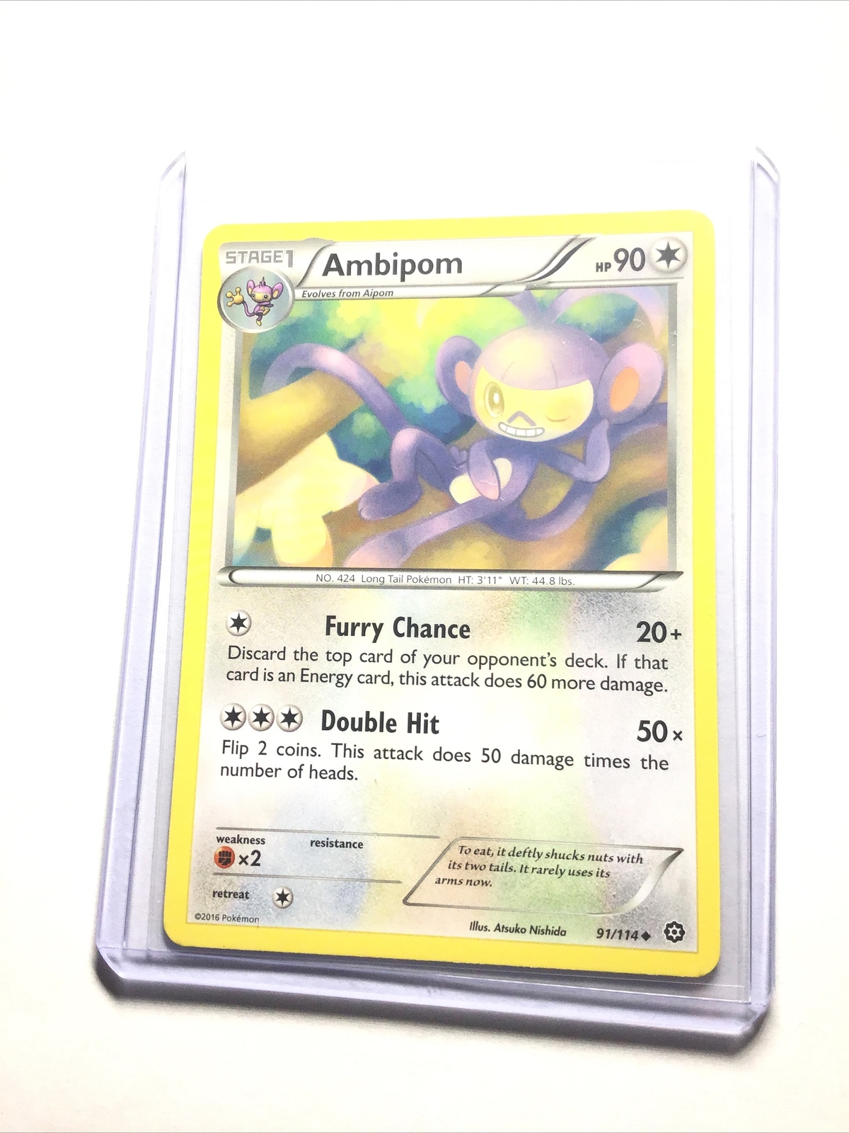 AMBIPOM - 91/114 - XY Steam Siege - Uncommon - Pokemon Card - NM