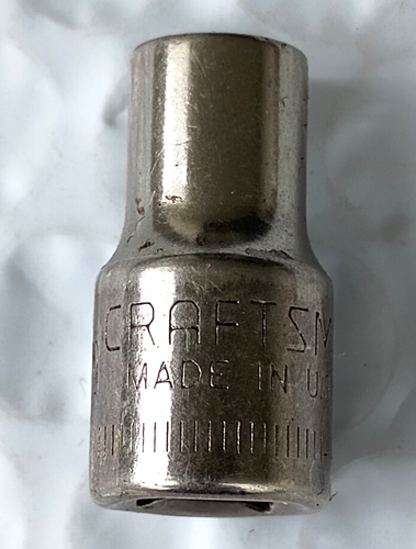 CRAFTSMAN TOOLS USA G 43511, 1/4" DRIVE, 5.5MM. SOCKET, SHALLOW, 6 POINT. - Bild 2 von 8