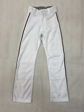 Easton Mako 2 Adjustable Length Baseball Pant Boys' S M L XL White Maroon Piping
