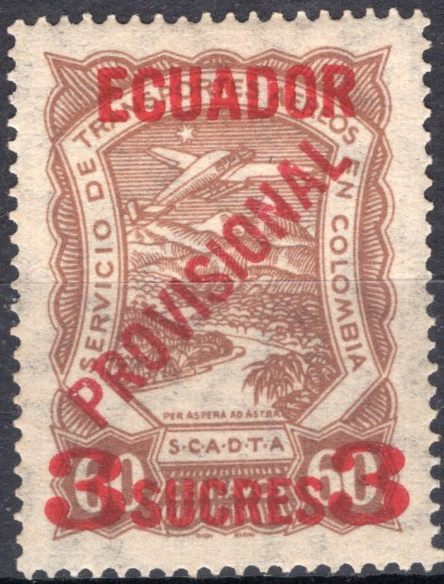 ECUADOR, YV # A 5, MH, VF
