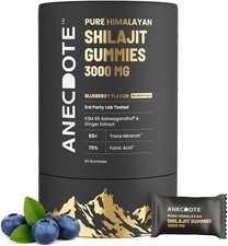 ANECDOTE Himalayan Shilajit Gummies 3000mg  Boosts Energy  Stamina  Supports