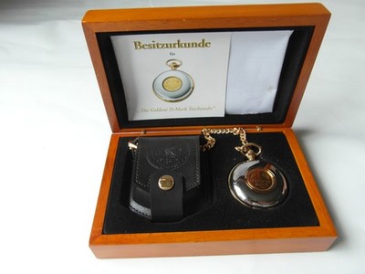 MAYFAIR TASCHENUHR , Die Goldene D-Mark BUNDESADLER vergoldete echte D-Mark.