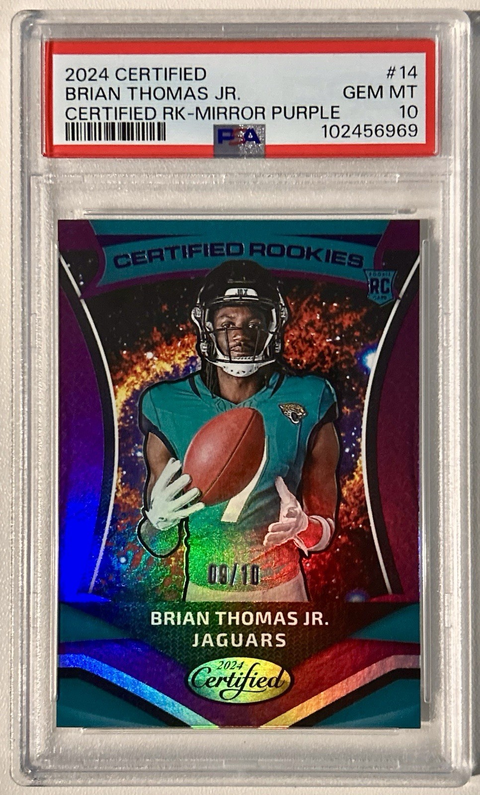 Brian Thomas Panini Certified Rookies #14 Mirror Purple