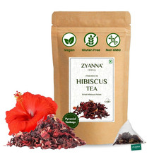 Hibiscus Tea - 40 Cups  Flor De Jamaica Non GMO Caffeine Free Vegan Antioxidant