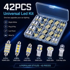 42 Interior Car Lights Super Bright White Dome Map Tail Cab Lights Bulb Kit Set 42 Interior Car Lights Super Bright White Dome Map Tail Cab Lights Bulb Kit Set