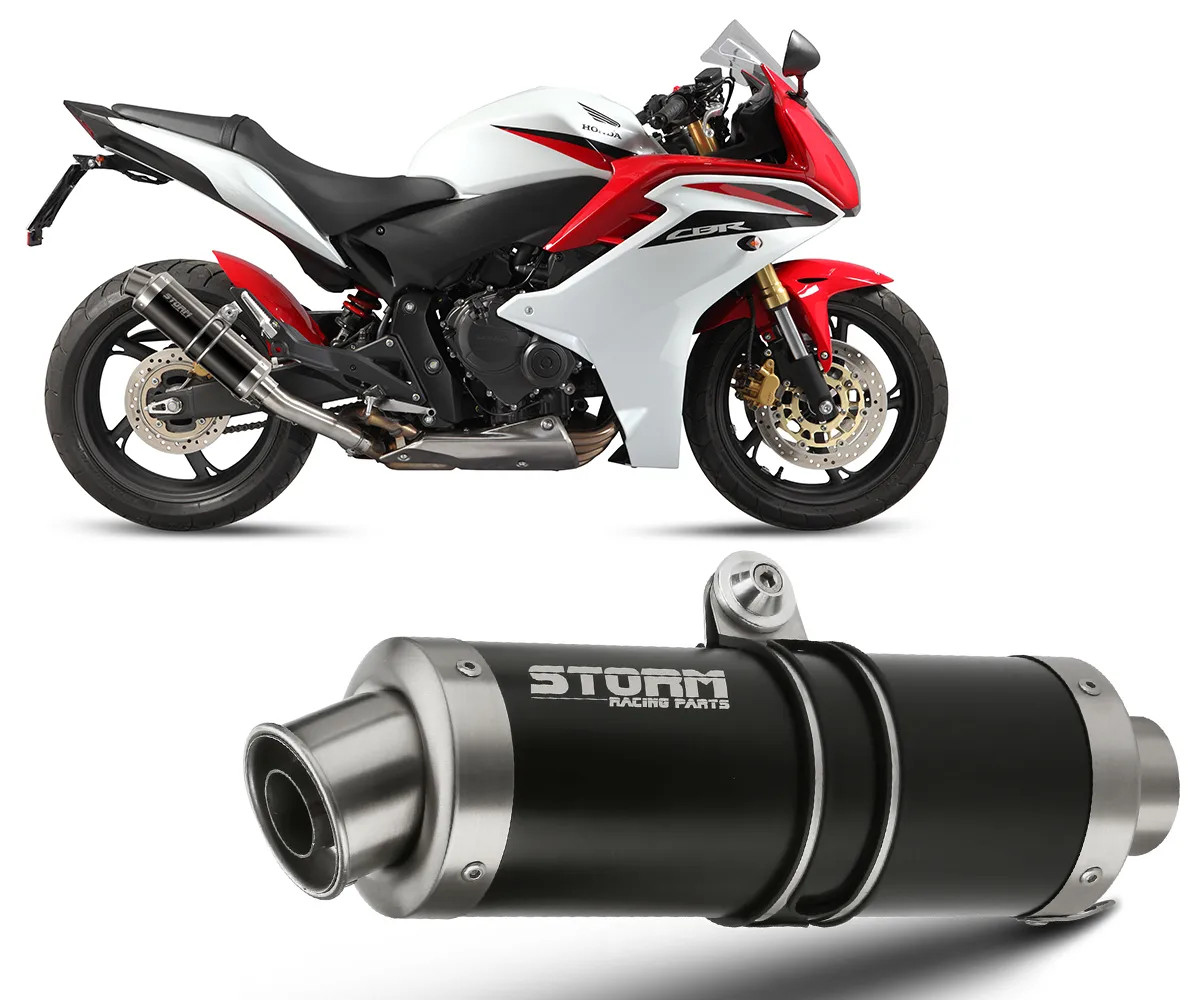 Exhaust Storm by Mivv Muffler Gp Nero Steel for Honda Hornet 600 2007 > 2013